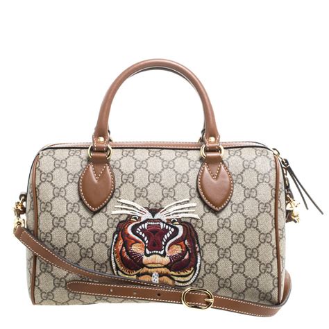 gucci tiger boston bag|gucci boston bags for sale.